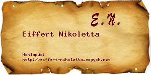 Eiffert Nikoletta névjegykártya