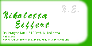 nikoletta eiffert business card